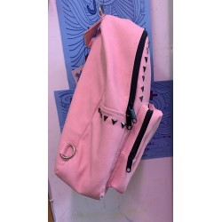 ZAINO IN ECOPELLE X ADULTI - ROSA CON BORCHIE