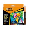 Pennarelli con grip - BIC Intensity Premium - tratto 0,73 mm - colori assortiti - conf. 12