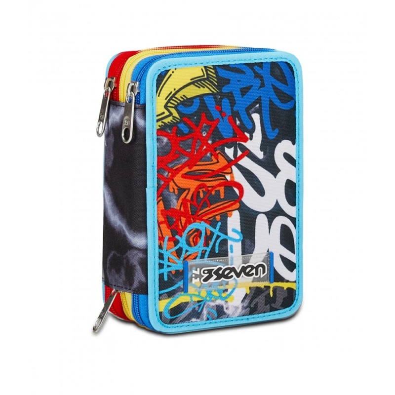 ASTUCCIO SCUOLA ATTREZZATO 3 ZIP SEVEN - Mark On Boy